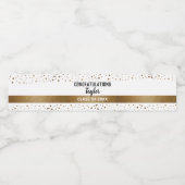 Gepersonaliseerde Klasse van 2021 Afstuderen Goude Waterfles Etiket (Enkel label)