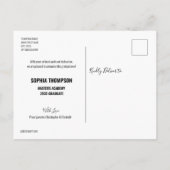 Gepersonaliseerde Klasse van 2024 Afstuderen Foton Aankondigingskaart (Achterkant)