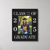 Gepersonaliseerde Klasse van 2025 Afstuderen Foto Canvas Afdruk (Voorkant)