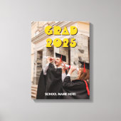 Gepersonaliseerde Klasse van 2025 Afstuderen Fotod Canvas Afdruk (Voorkant)