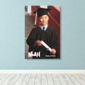 Gepersonaliseerde Klasse van 2025 Afstuderen Fotod Canvas Afdruk (Insitu (Houten vloer))