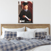 Gepersonaliseerde Klasse van 2025 Afstuderen Fotod Canvas Afdruk (Insitu (Slaapkamer))