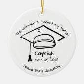 Gepersonaliseerde Klasse van 2025 Afstuderen Keeps Keramisch Ornament (Voorkant)