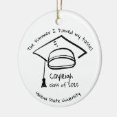 Gepersonaliseerde Klasse van 2025 Afstuderen Keeps Keramisch Ornament (Links)