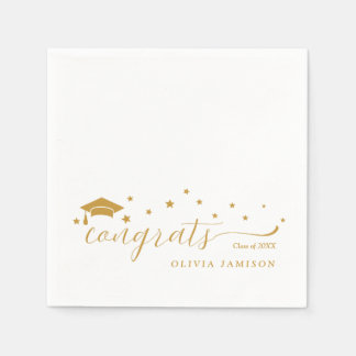 Gepersonaliseerde Klasse van 2025 Graduation Party Servet