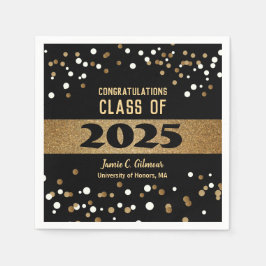 Gepersonaliseerde Klasse van 2025 Graduation Party Servet