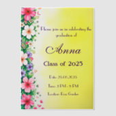 Gepersonaliseerde Klasse van 2025 Vellum Uitnodigingen (Voorkant)