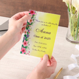 Gepersonaliseerde Klasse van 2025 Vellum Uitnodigingen