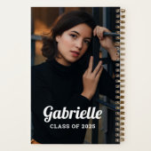 Gepersonaliseerde Klasse van 2025 Wit Afstuderen F Notitieboek (Achterkant)