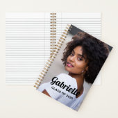 Gepersonaliseerde Klasse van 2025 Zwart Afstuderen Notitieboek (Binnen)