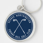 Gepersonaliseerde klassieke aangepaste golfclub ma sleutelhanger (Voorkant)