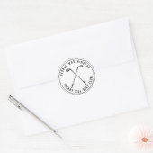 Gepersonaliseerde klassieke aangepaste golfclub wi ronde sticker (Envelop)