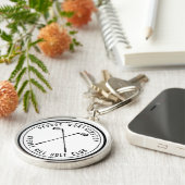 Gepersonaliseerde klassieke aangepaste golfclub wi sleutelhanger (Zijkant)