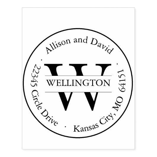 Gepersonaliseerde klassieke adresstempel rubberstempel (Afrduk)