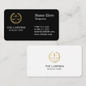 Gepersonaliseerde Klassieke Attorney Goud Rechtvaa Visitekaartje (Voorkant / Achterkant)