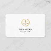 Gepersonaliseerde Klassieke Attorney Goud Rechtvaa Visitekaartje (Achterkant)