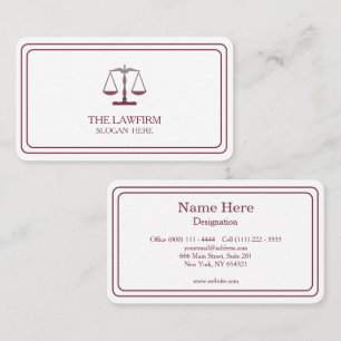 Gepersonaliseerde Klassieke Attorney Justice Schaa Visitekaartje