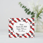 Gepersonaliseerde klassieke auto baby jongen stati briefkaart (Staand voorkant)