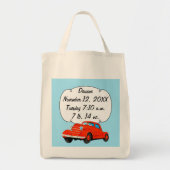 Gepersonaliseerde klassieke auto baby jongen stati tote bag (Voorkant)