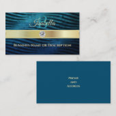 Gepersonaliseerde klassieke blauwe golven visitekaartje (Voorkant / Achterkant)