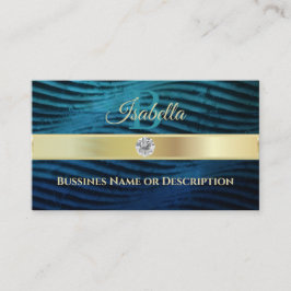 Gepersonaliseerde klassieke blauwe golven visitekaartje