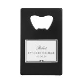 Gepersonaliseerde Klassieke Bowtie Vader van de Br Creditkaart Flessenopener (Voorkant)