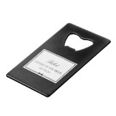 Gepersonaliseerde Klassieke Bowtie Vader van de Br Creditkaart Flessenopener (Voorkant Gekanteld)