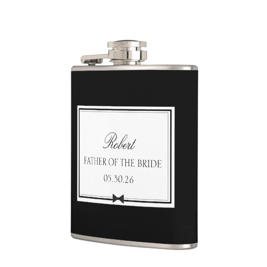 Gepersonaliseerde Klassieke Bowtie Vader van de Br Heupfles (Links)