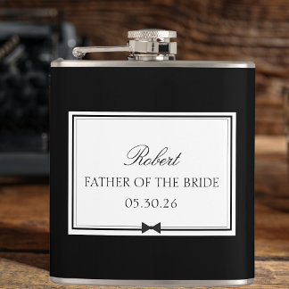 Gepersonaliseerde Klassieke Bowtie Vader van de Br Heupfles