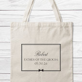 Gepersonaliseerde Klassieke Bowtie Vader van de Br Tote Bag