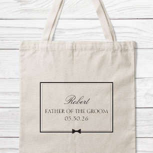 Gepersonaliseerde Klassieke Bowtie Vader van de Br Tote Bag