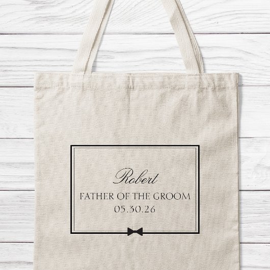 Gepersonaliseerde Klassieke Bowtie Vader van de Br Tote Bag