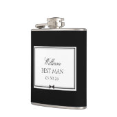 Gepersonaliseerde Klassieke Eenvoudige Bowtie Mode Heupfles (Links)