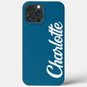 Gepersonaliseerde Klassieke Elegante Monogram Ocea Case-Mate iPhone Case (Achterkant)