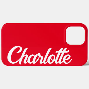 Gepersonaliseerde klassieke elegante monogram rode Case-Mate iPhone case