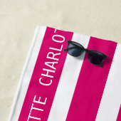 Gepersonaliseerde klassieke gestreepte strandlaken (In situ)