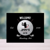 Gepersonaliseerde klassieke Golf Bar Acryl teken Bord (Neutraal)