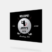 Gepersonaliseerde klassieke Golf Bar Acryl teken Bord (Hoek)