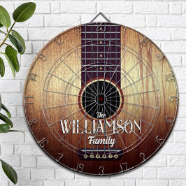 Gepersonaliseerde klassieke houten akoestische git dartbord