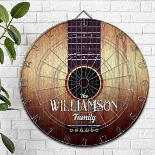 Gepersonaliseerde klassieke houten akoestische git dartbord