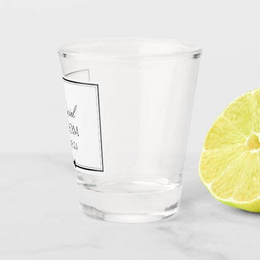 Gepersonaliseerde Klassieke Huwelijk Eenvoudige Bo Shot Glas (Rechts)