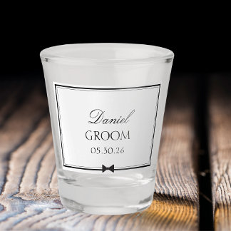 Gepersonaliseerde Klassieke Huwelijk Eenvoudige Bo Shot Glas