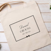Gepersonaliseerde Klassieke Huwelijk Eenvoudige Bo Tote Bag