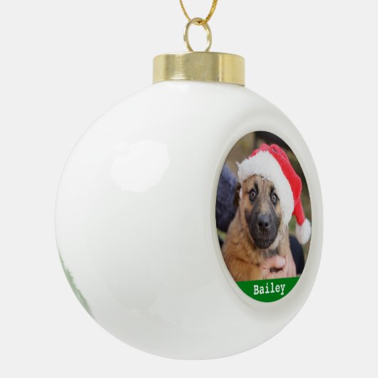 Gepersonaliseerde klassieke rode rode sinusboom keramische bal ornament (Links)