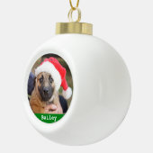 Gepersonaliseerde klassieke rode rode sinusboom keramische bal ornament (Rechts)