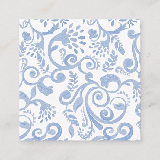 Gepersonaliseerde klassieke roze gingham meisjes c informatiekaartje (Achterkant)