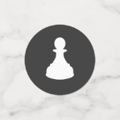 Gepersonaliseerde klassieke schaakstukken King Que Confetti (Kleine voorkant)