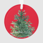 Gepersonaliseerde Klassieke sinuspenboom kerstmis Ornament (achterkant)