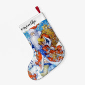 Gepersonaliseerde klassieker Kerstman clausule Kleine Kerstsok (Achterkant (Hangend))