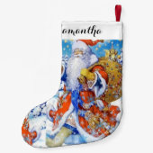 Gepersonaliseerde klassieker Kerstman clausule Kleine Kerstsok (Achterkant)